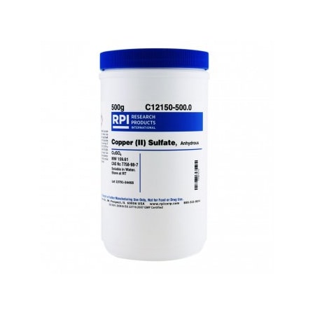 Rpi Copper (II) Sulfate Anhydrous, 500 G C12150-500.0